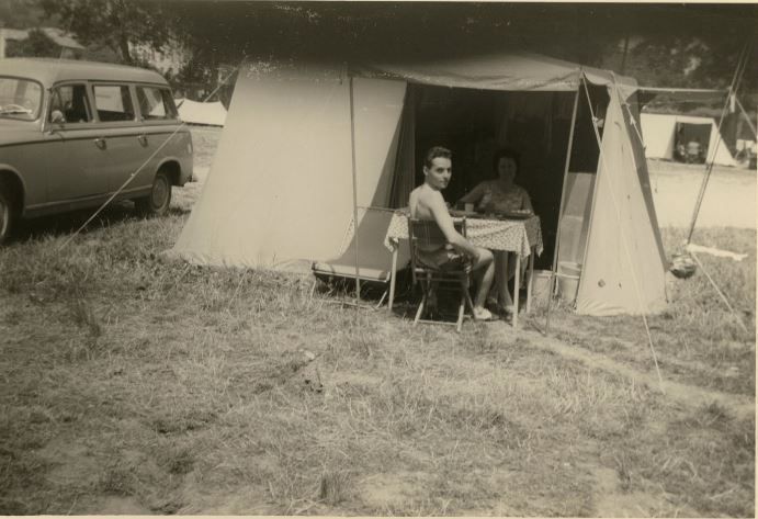 Le camping de Souday en 1955